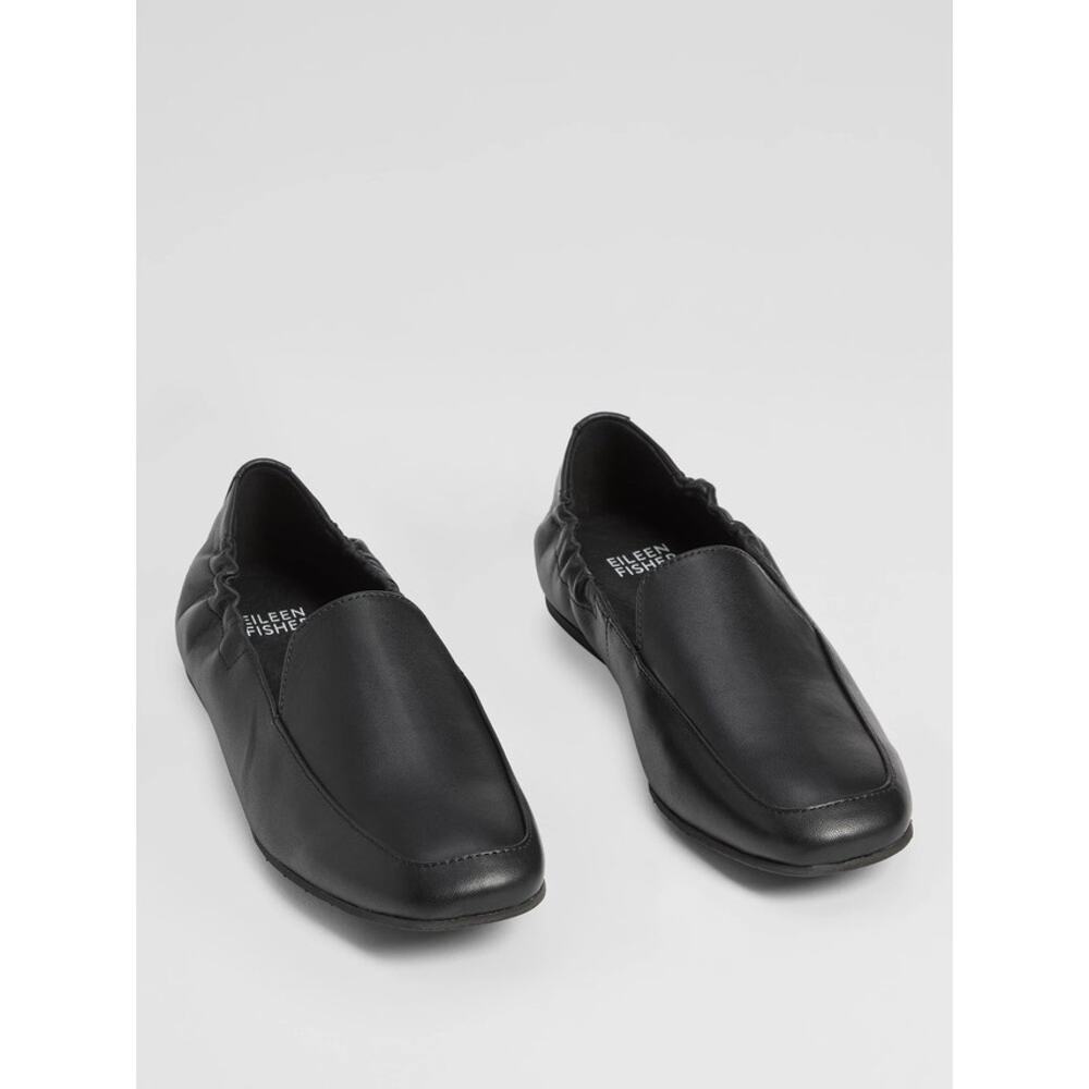 Eileen Fisher Sim Nappa Leather Loafer Flats Black Size 8